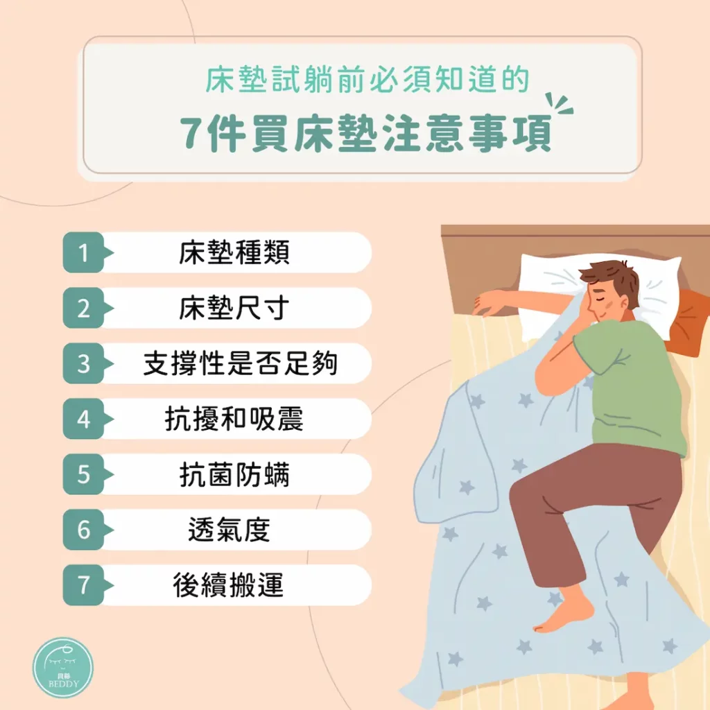 床墊試躺前必須知道的 7 件買床墊注意事項