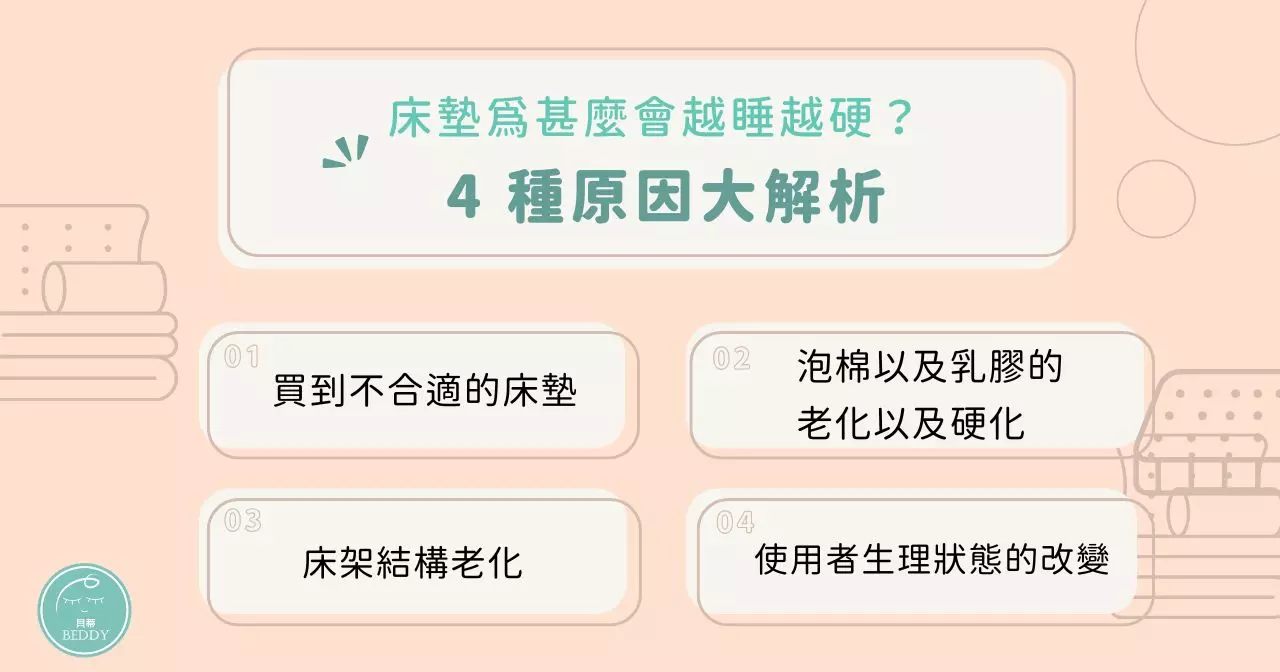 床墊為甚麼會越睡越硬？4 種原因大解析